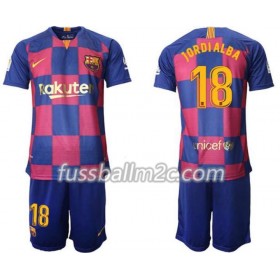 Fußballtrikots FC Barcelona Jordi Alba 18 Kinder Heim Trikotsatz 2019-2020